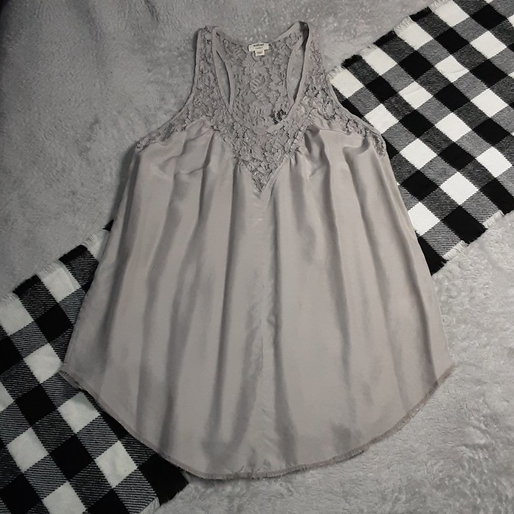 XS | Wilfred | Silk Lace Collar Racerback Tank Top